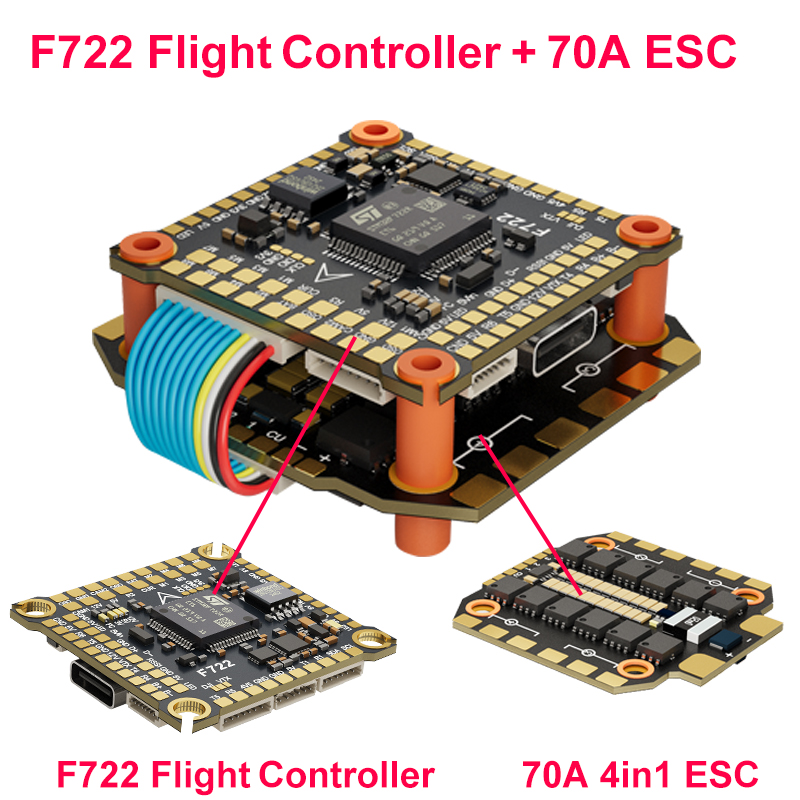 DAKEFPV F722 60A Stack ICM4268 - огляд і ціна F722 Flight Controller