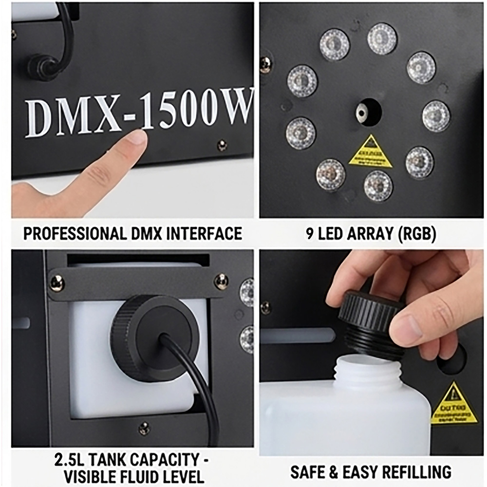 1500W Fog Smoke Machine RGB 9X - огляд і ціна Smoke Stopper